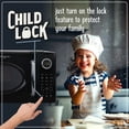 thumbnail image 6 of Nostalgia 1.1 cu ft Retro Microwave Oven, 1000W Countertop Microwave Oven with 8 Auto Cook Programs, Black, 6 of 8