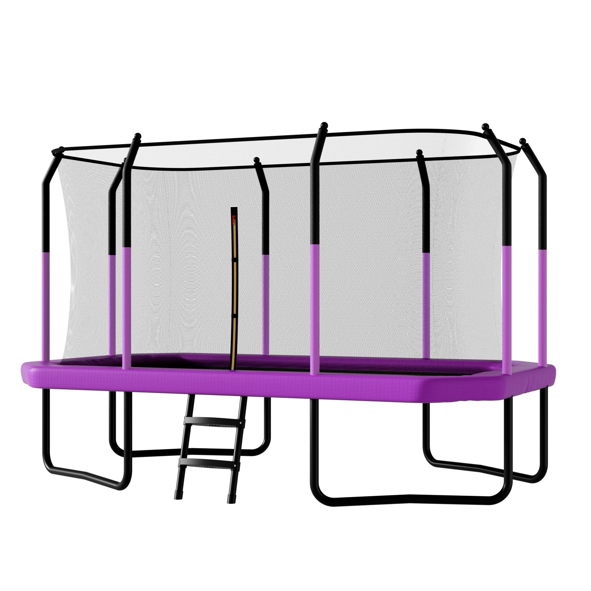 Alvantor 8x14 ft Rectangle Trampoline for Kids, Outdoor Trampolines with Enclosure Net for Gymnastics Purple