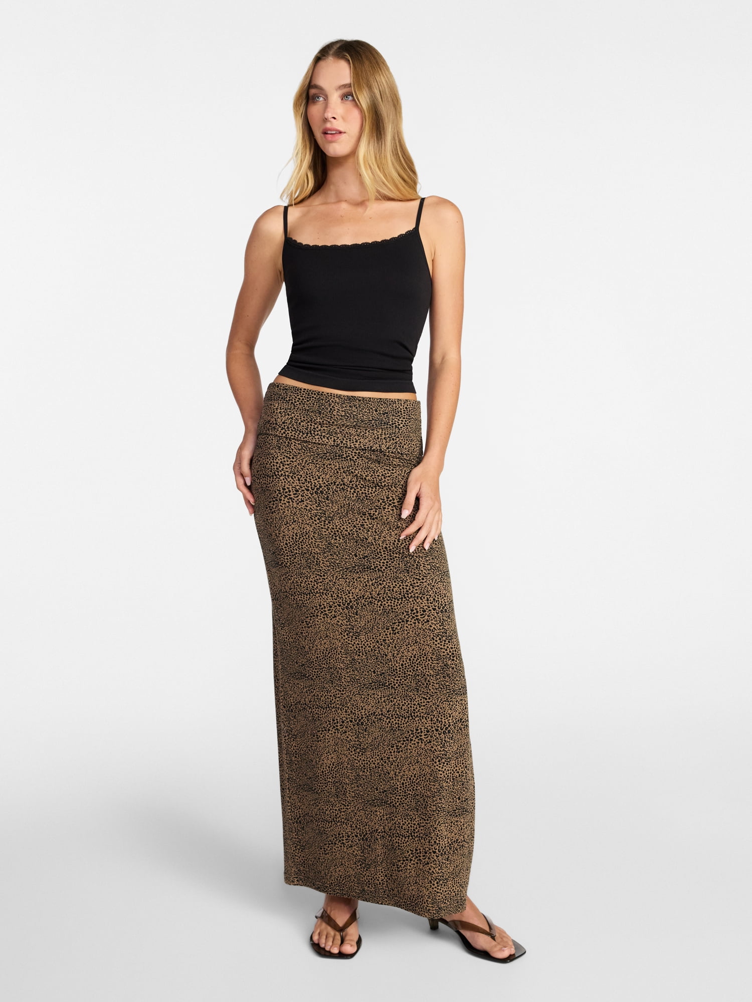 No Boundaries Foldover Maxi Skirt, Women's & Women's Plus XXS-4X