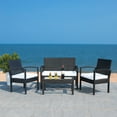 thumbnail image 2 of SAFAVIEH Outdoor Collection Bassey 4-Piece Patio Set Black/Beige, 2 of 9