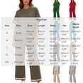 thumbnail image 3 of Mifsaly Comfy Lounge Sets for Women Casual Short Sleeve Crewneck T-Shirt and High Waisted Wide Leg Sweatpants Outdoor Travel Vacation Loungewear Blue,S, 3 of 7