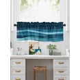 thumbnail image 5 of Valances for Windows Turquoise Blue Rod Pocket Cafe Window Treatments Valance Curtains for Kitchen Bathroom Laundry Basement Windows 54"x18", 5 of 9
