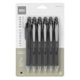 thumbnail image 2 of Office Depot® Retractable Ballpoint Pens With Grip, Medium Point, 1.0 mm, Black Barrel, Black Ink, Pack Of 6, 2 of 2