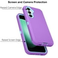 thumbnail image 2 of Galaxy S23 FE 5G 2023 Case, Defender Phone Case For Samsung Galaxy S23 FE 5G 2023 6.4",Takfox Heavy Duty Shockproof Rugged Rubber Full Body Protective, 3 in 1 Hybrid Bumper Hard Cover (Purple), 2 of 9