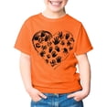 thumbnail image 4 of Sgkm Teen Girl Shirts Kids Print Short Sleeve Tee Crewneck Plus Size Shirts Basic Top for Summer Orange 3-4 Years, 4 of 6
