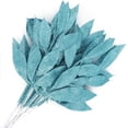 thumbnail image 2 of 15PCS Artificial Glitter Leaves Fake Plants Flower Branches Leaf Christmas Tree Picks Sparkling Fillers Sprays for Halloween Xmas Wreath Garland DIY Crafts Home Arrangement Decor, 2 of 3