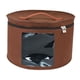 thumbnail image 1 of Caja para guardar sombreros, organizador de sombreros, para mujeres y hombres, para viajes, con tapas redondas. Marrón 43x26cm, 1 of 9