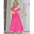 thumbnail image 5 of Arshiner Toddler Dress Girls Summer Ruffle Sleeve Backless Dresses Casual Sundress with Pockets, 5 of 6