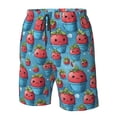 thumbnail image 4 of Salouo Cute Strawberry Flower Pot Pattern Swim Trunks for Men,Men's Hawaiian Bathing Suit Swimsuits Quick Dry Swimming Board Shorts Beach Shorts with Pockets-XX-Large, 4 of 6
