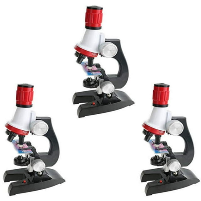 Microscope Scientifique Jouet Éducatif pour Enfants Microscope Fonctionnel pour Garçons et Filles (Lot de 3)
