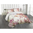 thumbnail image 3 of Ambesonne Colorful Quilted Bedspread Set 3 Pcs, Flower Bouquet Paisley, King Size, Grey Yellow and Multicolor, 3 of 5