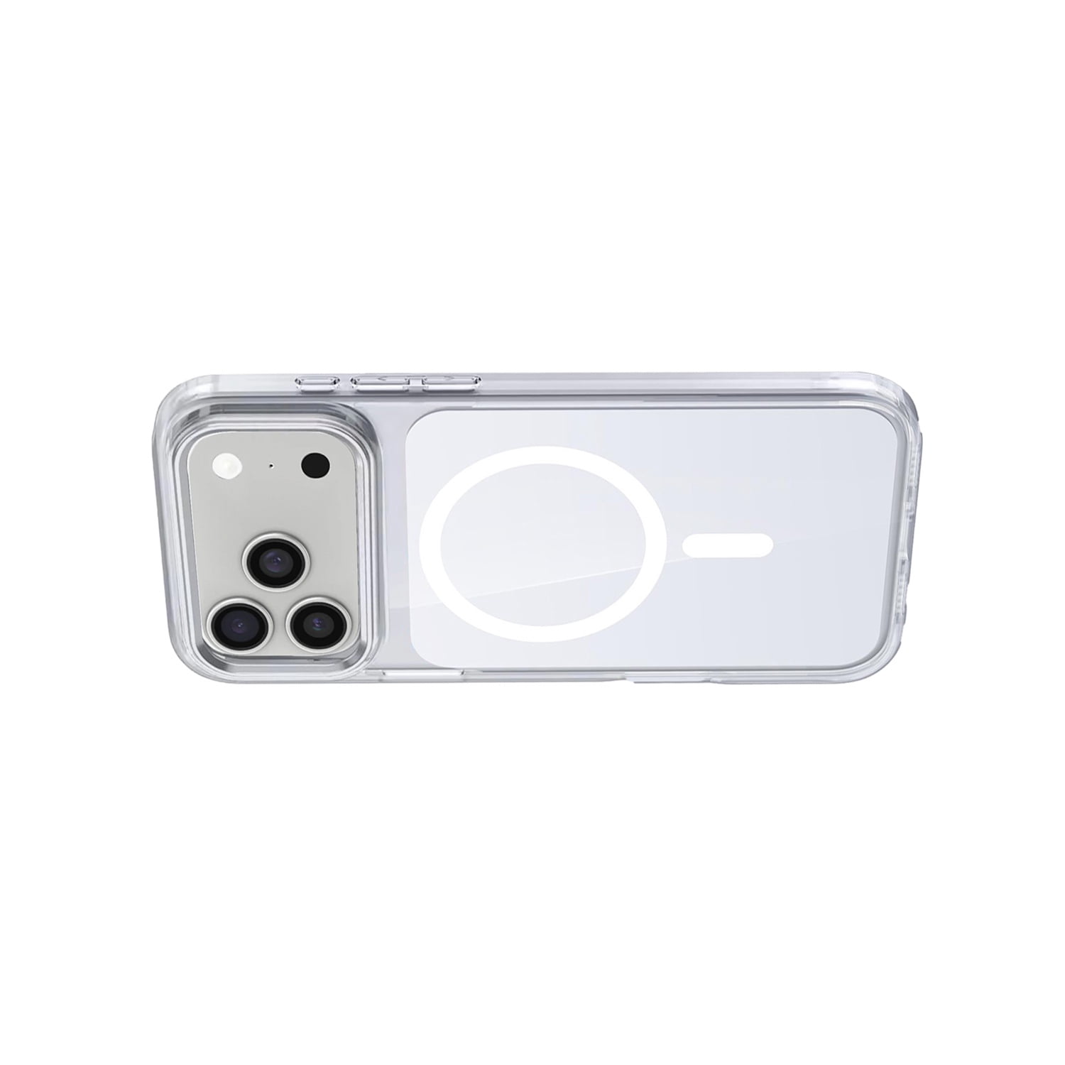 Transparent Magnetic Defender Case for iPhone 17 Pro Max - White