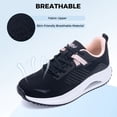thumbnail image 3 of Womens Arch Support Walking Shoes Orthotic Fashion Sneakers Tennis Shoes for Plantar Fasciitis Pain Relief BlackRose Size 7.5, 3 of 6