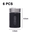thumbnail image 2 of Glass Salt and Pepper Shakers | 6 Piece Pack | Best for Home Kitchen, Restaurants and Catering, 2 of 5