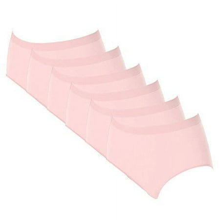 Bali Women's Microfiber Seamless Brief Panty (Pack of 6) 6 Blushing Pink