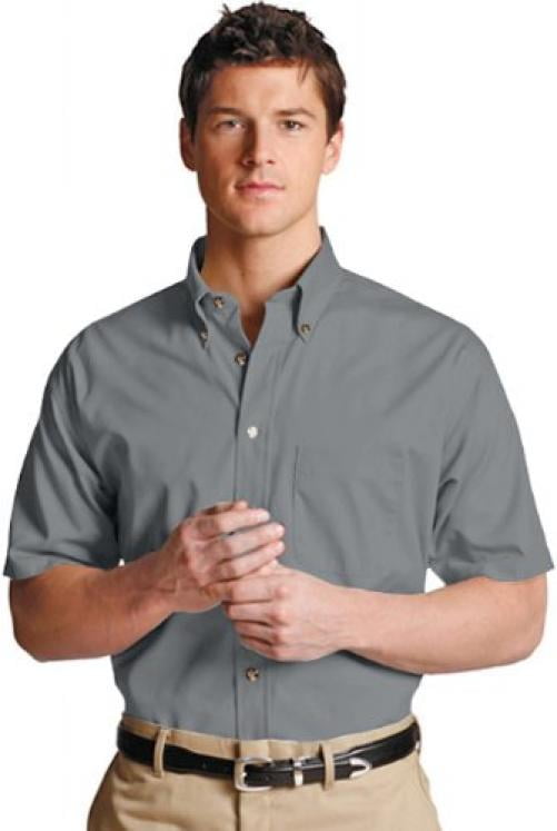 Edwards Garment Mens Casual Wrinkle Resistant Short Sleeve Poplin Shirt