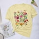 thumbnail image 2 of Blusas de Verano de las Mujeres Flor Impresa Cuello Redondo Manga Corta Superior, Verano Superior de las Mujeres, 2 of 5