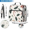 thumbnail image 2 of FORMRS Zipper Binder with Shoulder Strap 2-inch Ring 500 Sheet Capacity File Bag, White Christmas Holly, 2 of 5