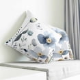 thumbnail image 3 of Spring Blue Floral Pillow Covers 18x18 Inch Decorative Throw Pillow Cover, Country Garden Wildflowers Botanical Sofa Pillowcases Accent Cushion Case Home Decor Bedroom Living Room, 3 of 6