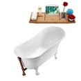 thumbnail image 7 of 67" Streamline N340WH-ORB Soaking Clawfoot Tub and Tray With External Drain, 7 of 7