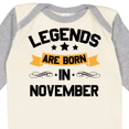 thumbnail image 4 of Inktastic Legends Are Born in November Boys or Girls Long Sleeve Baby Bodysuit, 4 of 5