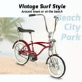 thumbnail image 3 of Tracer Smart Classic Lowrider Beach Cruiser Bike, 20" Front Wheel, 16" Rear Wheel, Banana Seat, Coaster Brake, Drum Brake, for Teen, Adult, Red, 3 of 6