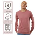 thumbnail image 6 of BELLA + CANVAS Unisex Triblend Long Sleeve T-Shirts 50/25/25 Polyester/ Ring-spun Cotton/Rayon Tee Shirt (Athletic Grey Triblend , S), 6 of 7