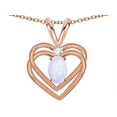 thumbnail image 3 of Star K� Oval 5x3mm Genuine Opal Knotted Double Heart Pendant Necklace, 3 of 9