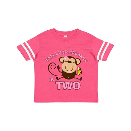 

Inktastic Little Monkey Girl 2nd Birthday Gift Toddler Toddler Girl T-Shirt