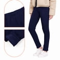 thumbnail image 2 of HAOTAGS Toddler Girls Leggings Fleece Lined, Fall Winter Warm Yoga Pants Casual High Waisted Full Length Leggings Navy 12 Years, 2 of 10