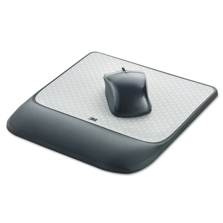 Mouse Pad with Precise Mousing Surface and Gel Wrist Rest, 8.5 x 9, Gray/Black Mouse Pad with Precise Mousing Surface and Gel Wrist Rest, 8.5 x 9, Gray/Black