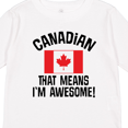 thumbnail image 4 of Inktastic Canada Flag Awesome Canadian Boys or Girls Long Sleeve Toddler T-Shirt, 4 of 5