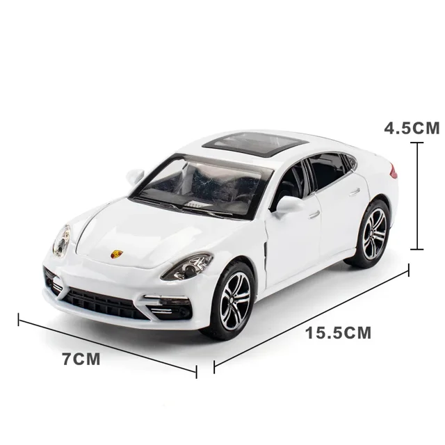1:32 Porsche Panamera Diecasts Toy Cars Miniature Scale Alloy Simulation Vehicles Car Model Children Birthday Gifts Collection White No Box