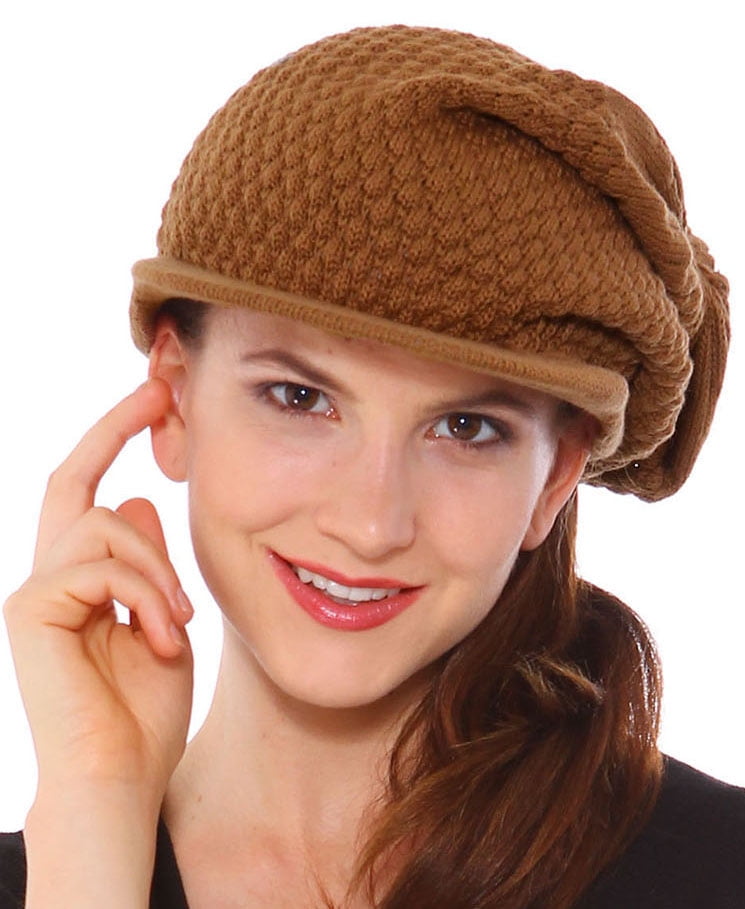 Winter Cotton Knit Slouchy Beanie with 