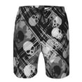 thumbnail image 4 of Disketp Men'S Swim Trunks Hawaiian Breathable Surf Beach Swimsuits Mesh Lining Beach Shorts With Pockets-Seamless Pattern With Skulls, 4 of 9