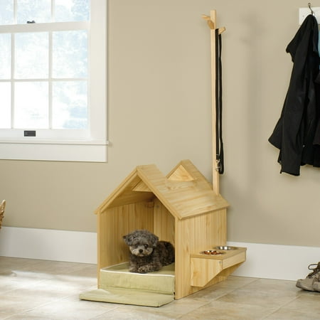 Sauder Woodworking Inside Dog House, Light Pine (Best Dogs For Inside The House)