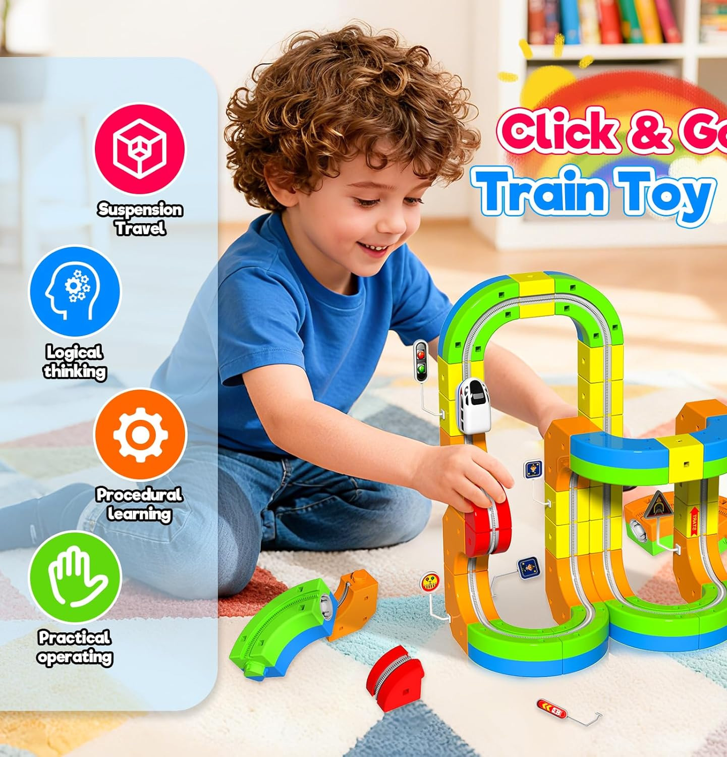 Annexfun Electric Train Set 69-Piece STEM Building Kit photo 5