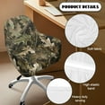 thumbnail image 5 of Xoenoiee Hunting Camo Print Stretch Back Dining Chair Covers with Armrest Accent Chair Cover Slipcover with Arm, Washable Upholstered Arm Dining Chair Protector for Dining Living Room, 5 of 7