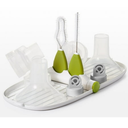 OXO Tot Breast Pump Parts Drying Rack with Detail Brushes