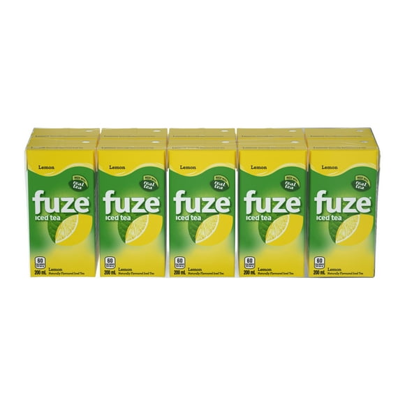 Fuze Iced Tea Lemon, Made With Real Tea and Natural Flavours, 200 ml drink boxes (Pack of 10), Fuze Iced Tea Lemon 10x200ml