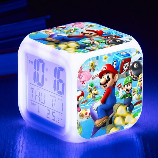 Reloj despertador Digital LED electrónico Super Mario Bros de 34 estilos, figura de acción de Anime, juego de documentos, Shoous Proxy, decoraciones de escritorio para niños zhangmengya LED