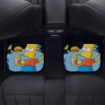 thumbnail image 4 of Simpsons Carpet Car Floor Mats 4 Pieces Sets All Weather Front & Rear Mats Non Slip Car Protector Mat, 4 of 8