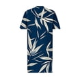 thumbnail image 4 of Viikei Breathable Cotton Short Sleeve Dress,Plus Size Dress for Women V Neck Summer Printing Sundresses Knee Short Sleeve with Pockets Navy XL, 4 of 5