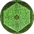 thumbnail image 1 of Ahgly Company Indoor Round Persian Green Traditional Area Rugs, 4' Round, 1 of 1