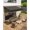 thumbnail image 1 of Auvent de Patio – Rétractable Manuel – Hauteur et Angle Ajustables – Résistant aux UV et aux Intempéries – Pare-Soleil Extérieur – Jardin, Fenêtre et Porte – Installation Facile – Noir, 10x4 Pi, 1 of 6