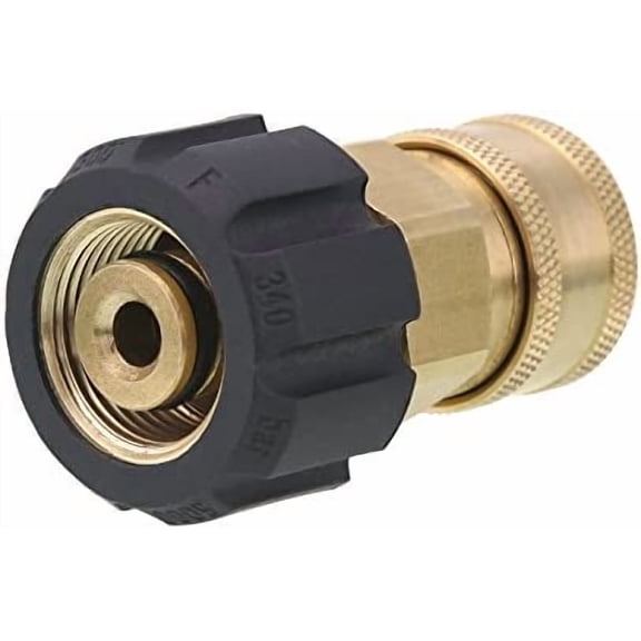 Quick Connect Socket for Pressure Washer Gun and Hose, 3/8 Inch Socket to M22 14mm Metric, 5000 PSI