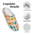 thumbnail image 5 of Daiia Small Animals with Knit Hat Pattern Print Women’s Fuzzy Slippers Memory Foam Lightweight House Shoes Cozy Loafer Flannel House Shoes-39/40, 5 of 7