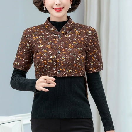 

Tejiojio Women clothing Gifts Women s Fashionable Autumn And Winter Sleep And Nurse Velvet Thickened Waist Protection Middle Sleeve Shirt