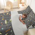 thumbnail image 4 of Manfei Farmhouse Bass Fish Queen Bedding, Rustic Fishing Bedding Comforter Set Queen, Gray, Gray Reversible, 7 Pieces, 4 of 6