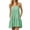 Green, variant on Women's Summer Slip Dresses Square Neck Striped Tiered Mini Sundress with Pockets Casual Beach Vacation Dress Red S